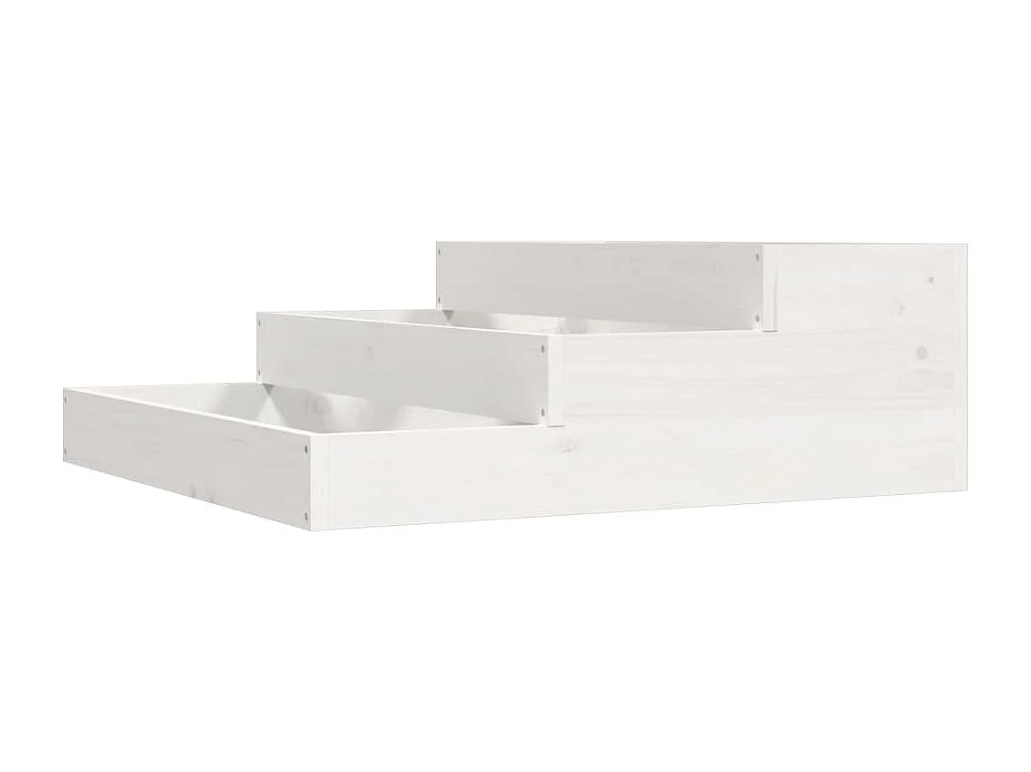 Jardinière Blanc 78x78x27 Bois massif de pin