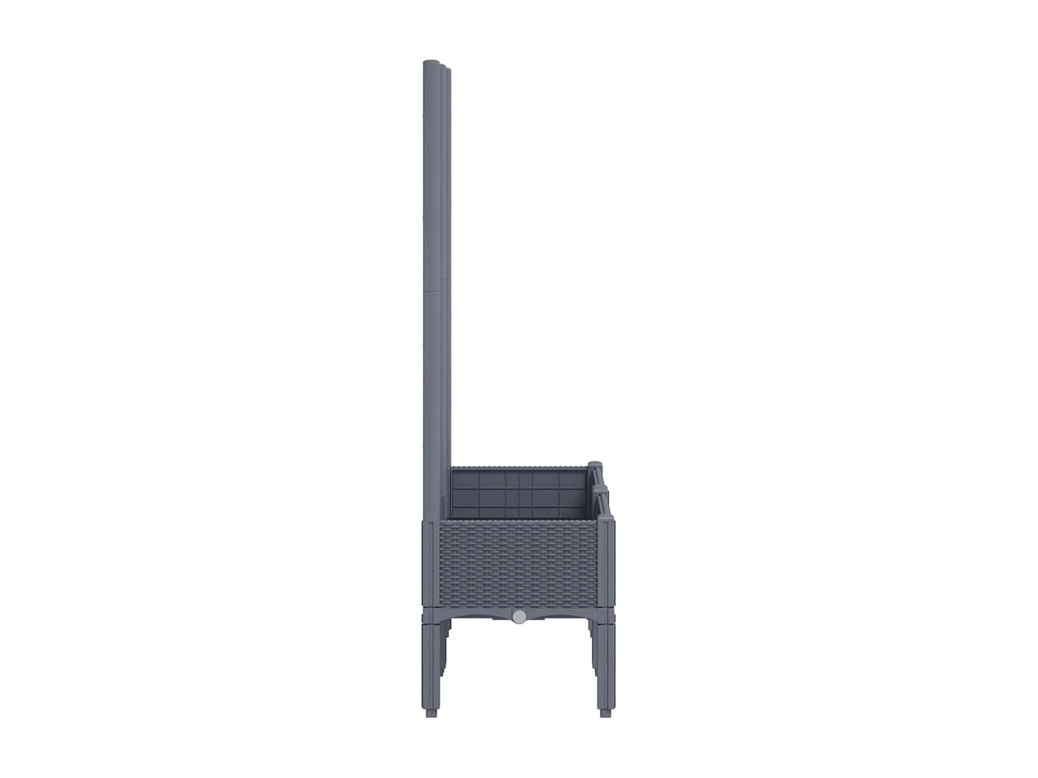 Jardinière avec treillis gris 80x40x142 PP