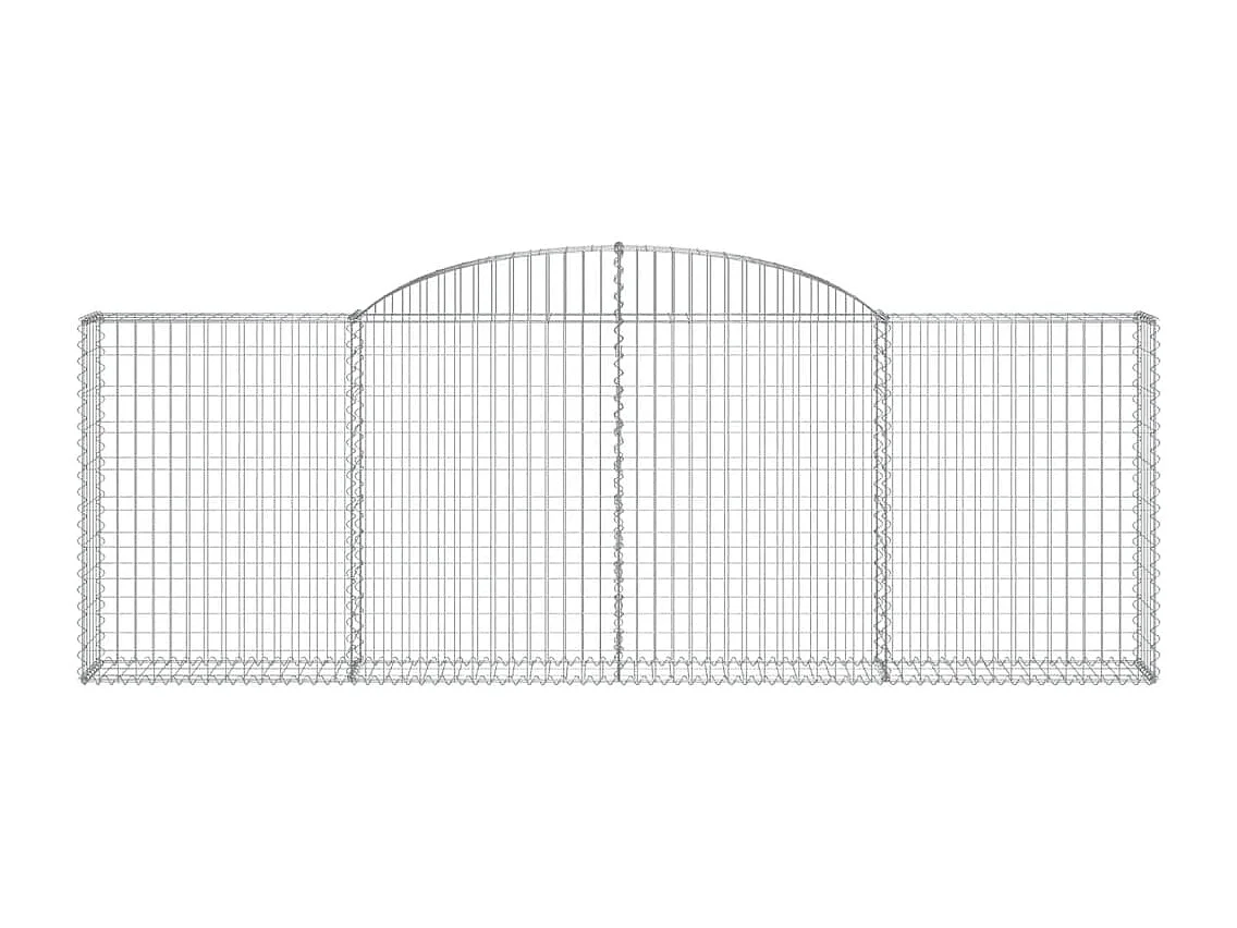 Paniers à gabions arqués 12 pcs 300x30x100-120 fer galvanisé