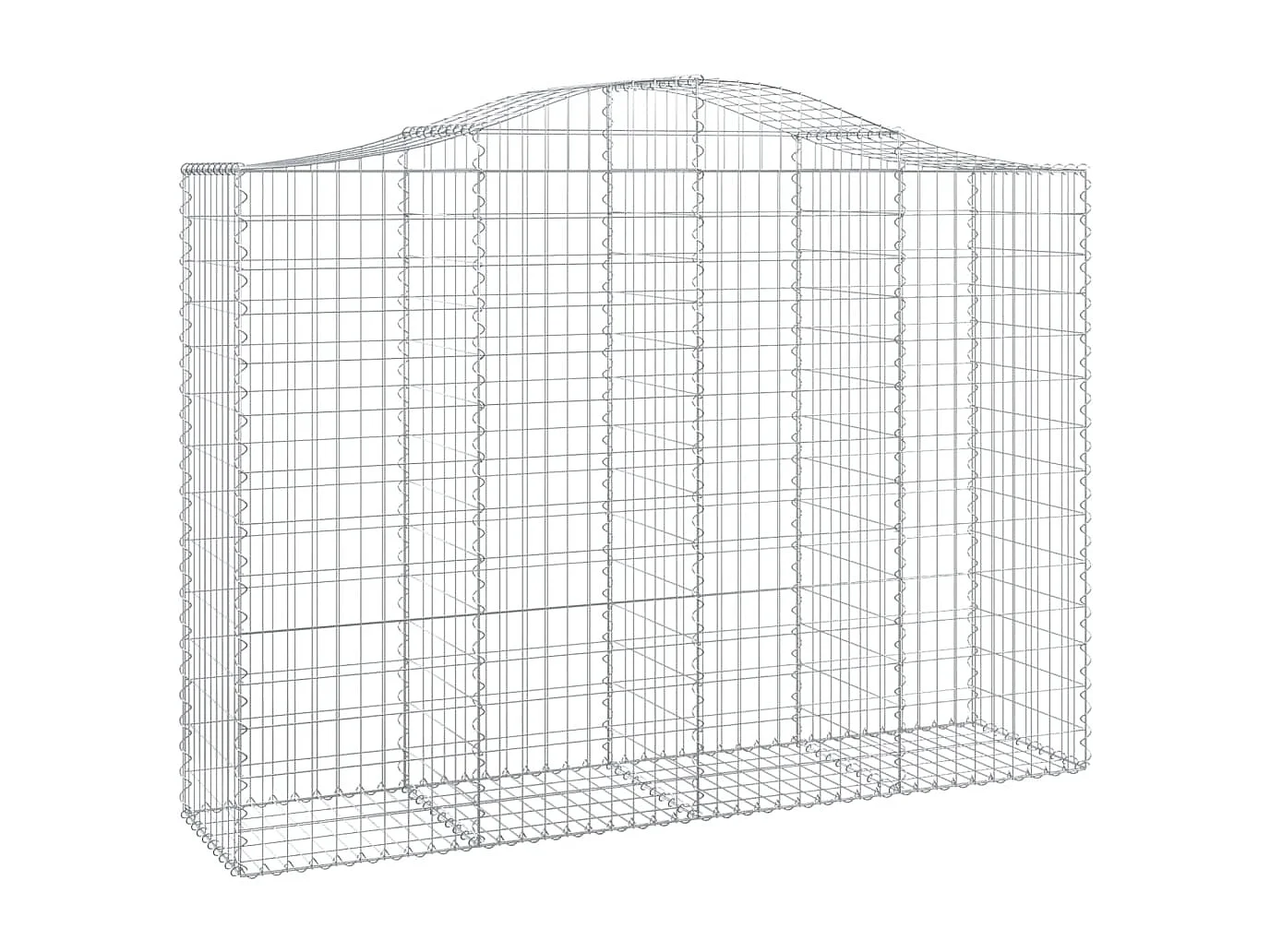 Paniers à gabions arqués 20 pcs 200x50x140-160 Fer galvanisé