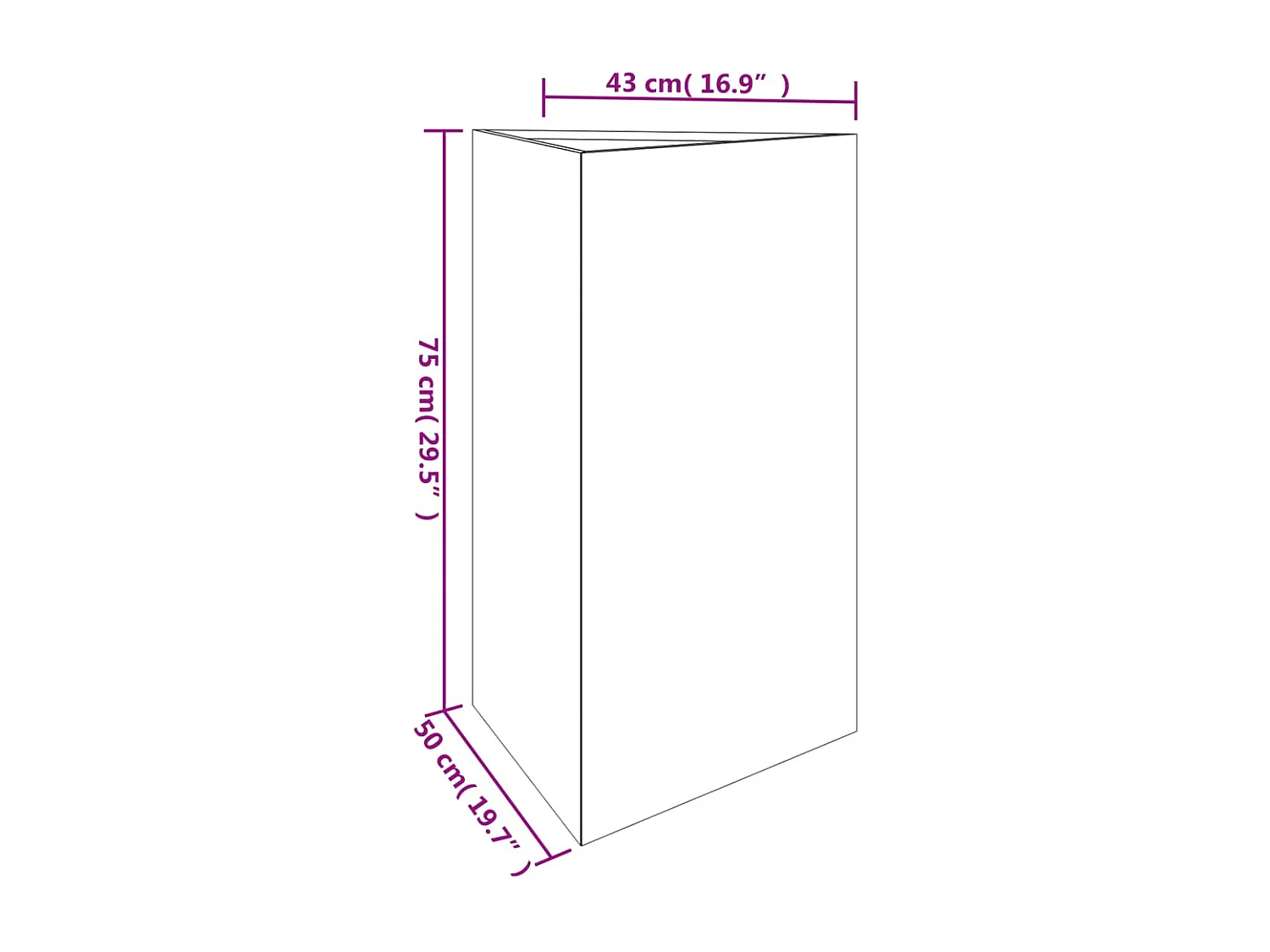 Jardinière 50x43x75 acier corten