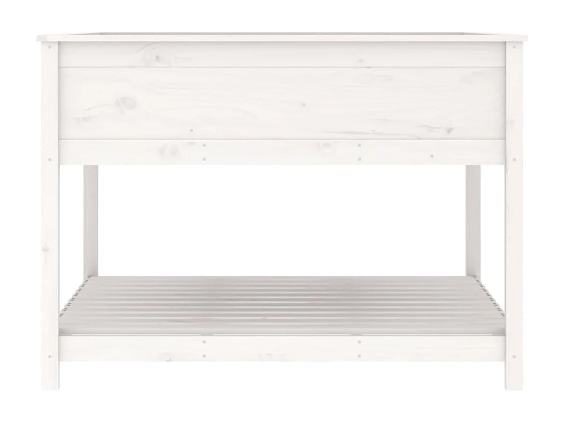 Jardinière et étagère Blanc 111,5x111,5x81 Bois massif de pin