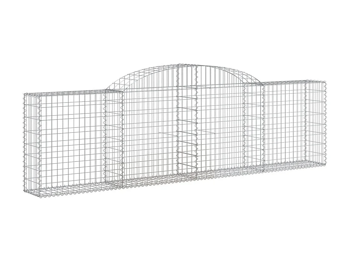 Paniers à gabions arqués 9 pcs 300x30x80-100 fer galvanisé