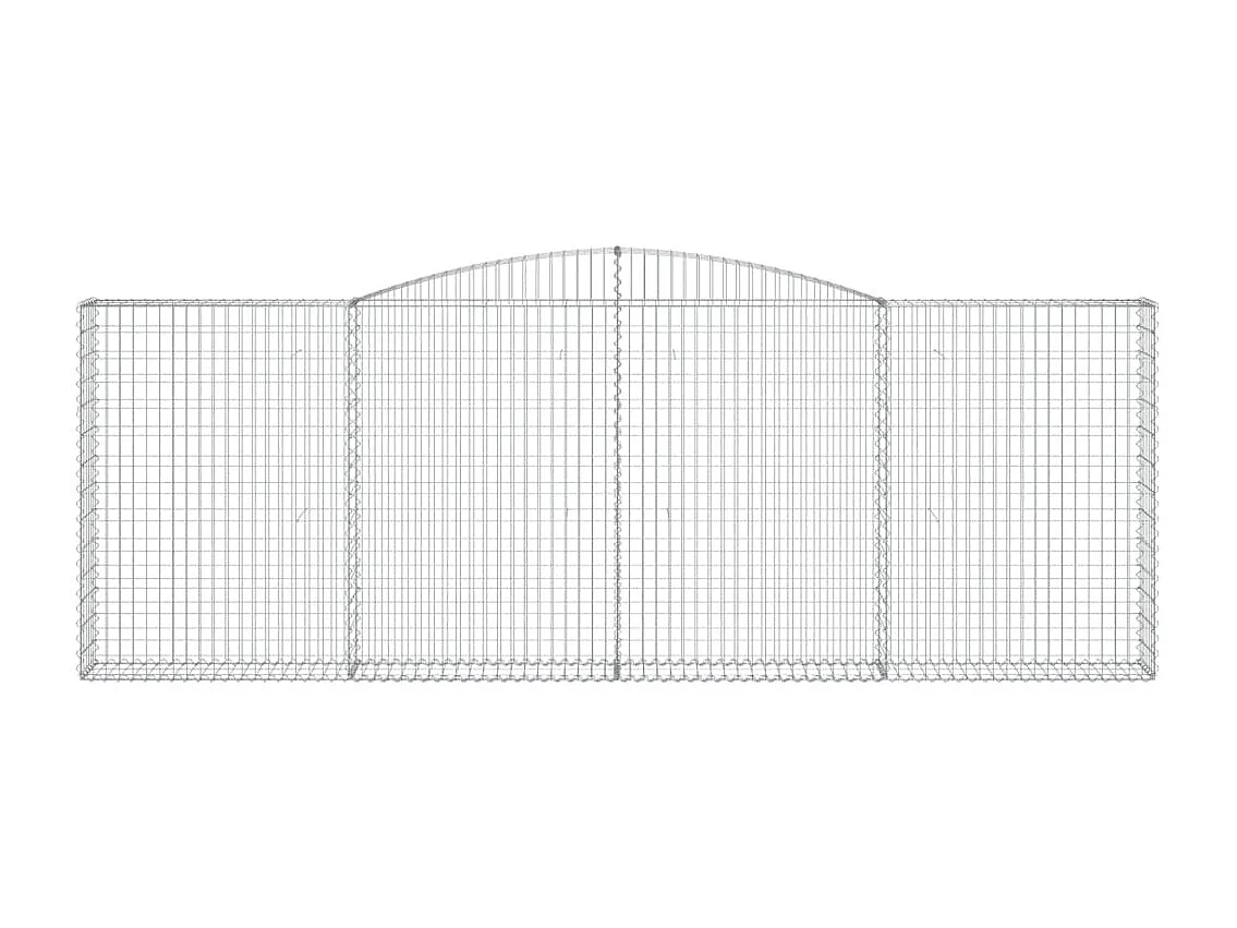 Panier de gabions arqué 400x30x140-160 Fer galvanisé