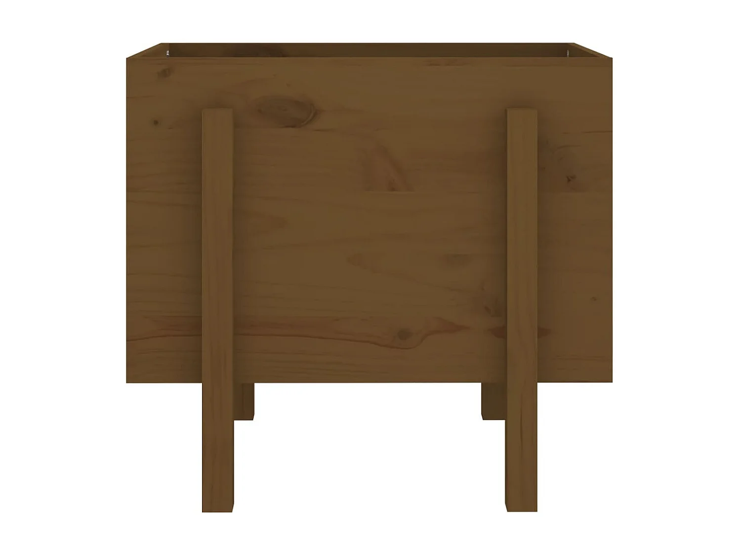 Jardinière marron miel 62x50x57 bois massif de pin