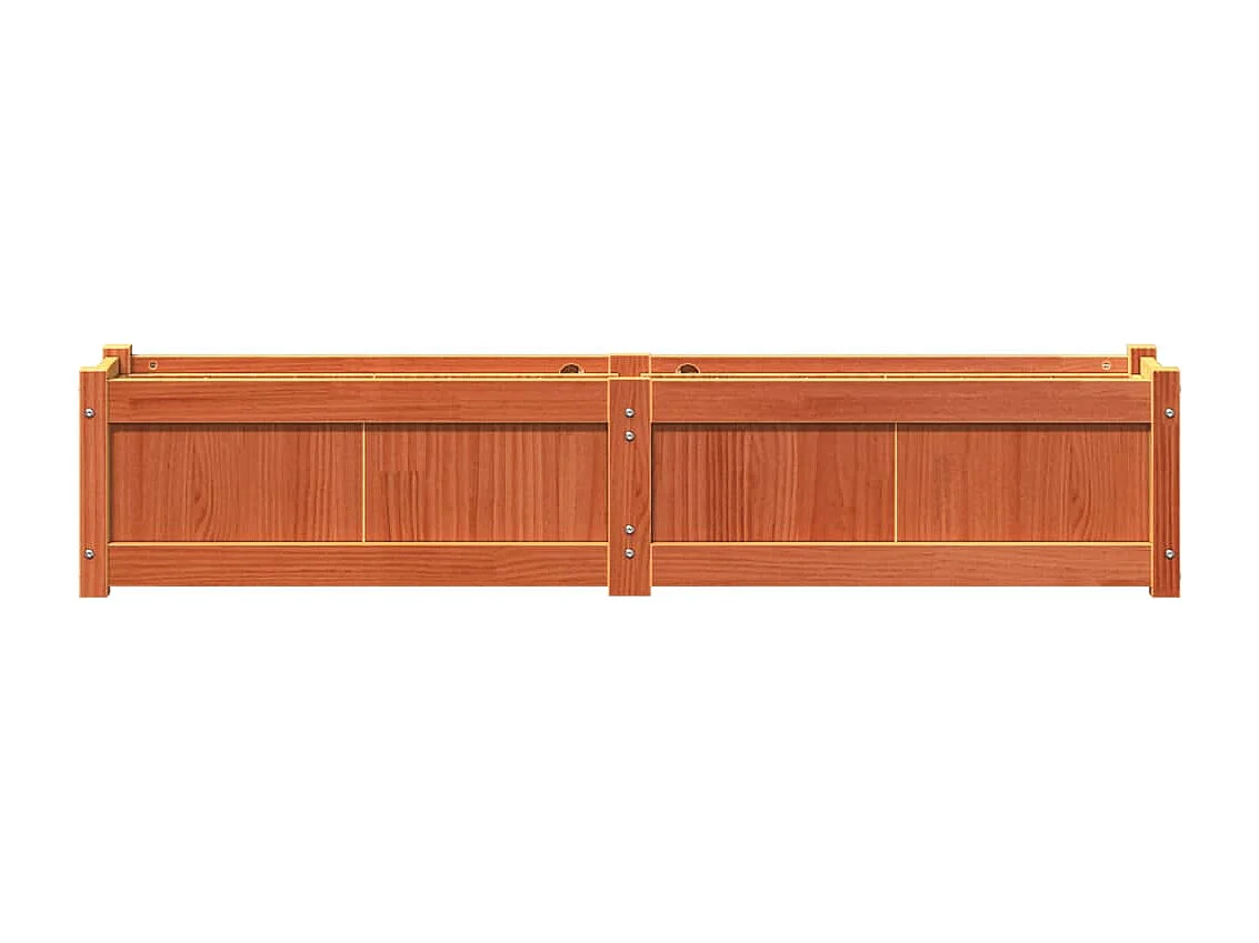 Jardinières 2 pcs marron bois de pin massif