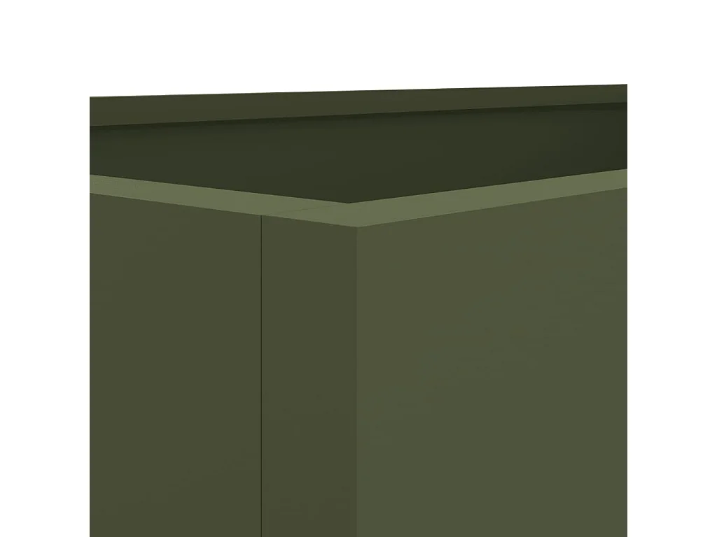 Jardinière vert olive 62x47x46 acier laminé à froid