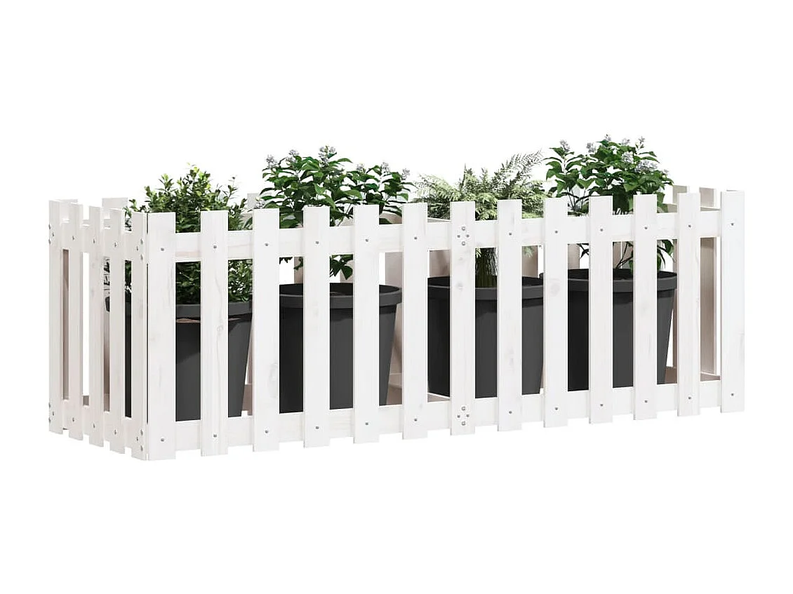 Lit surélevé de jardin design de clôture 150x50x50 pin massif