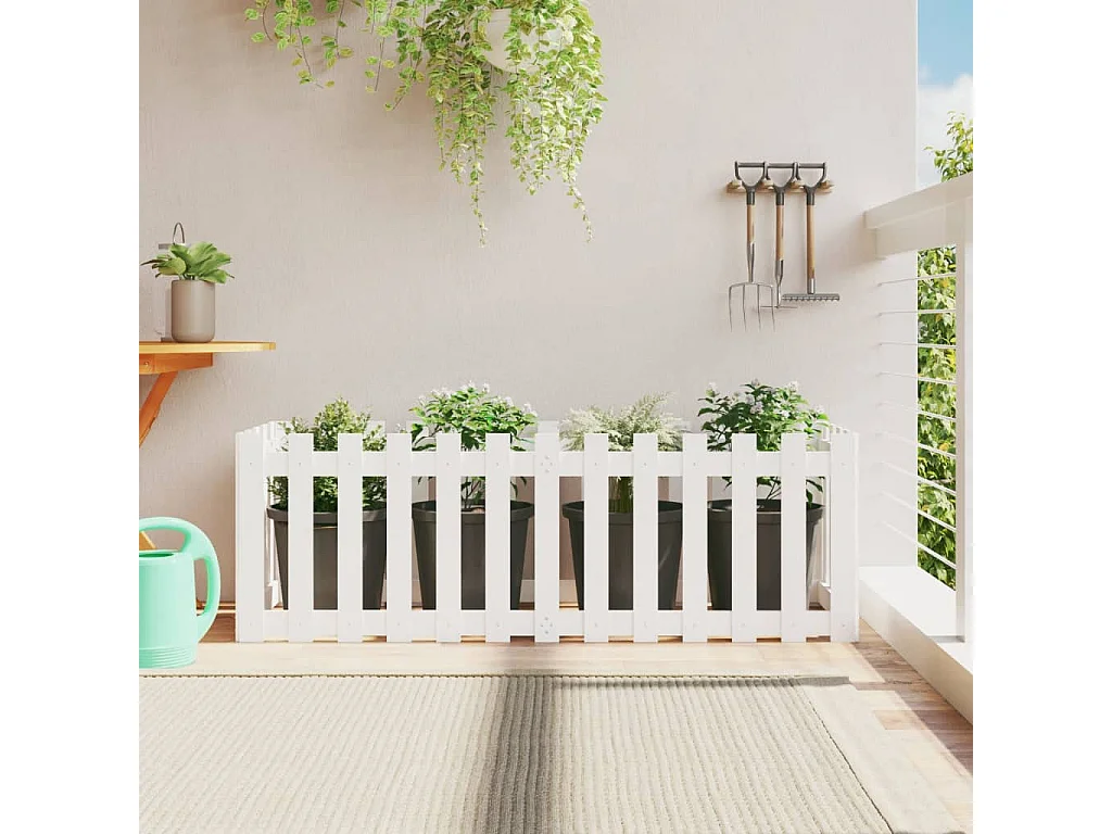 Lit surélevé de jardin design de clôture 150x50x50 pin massif