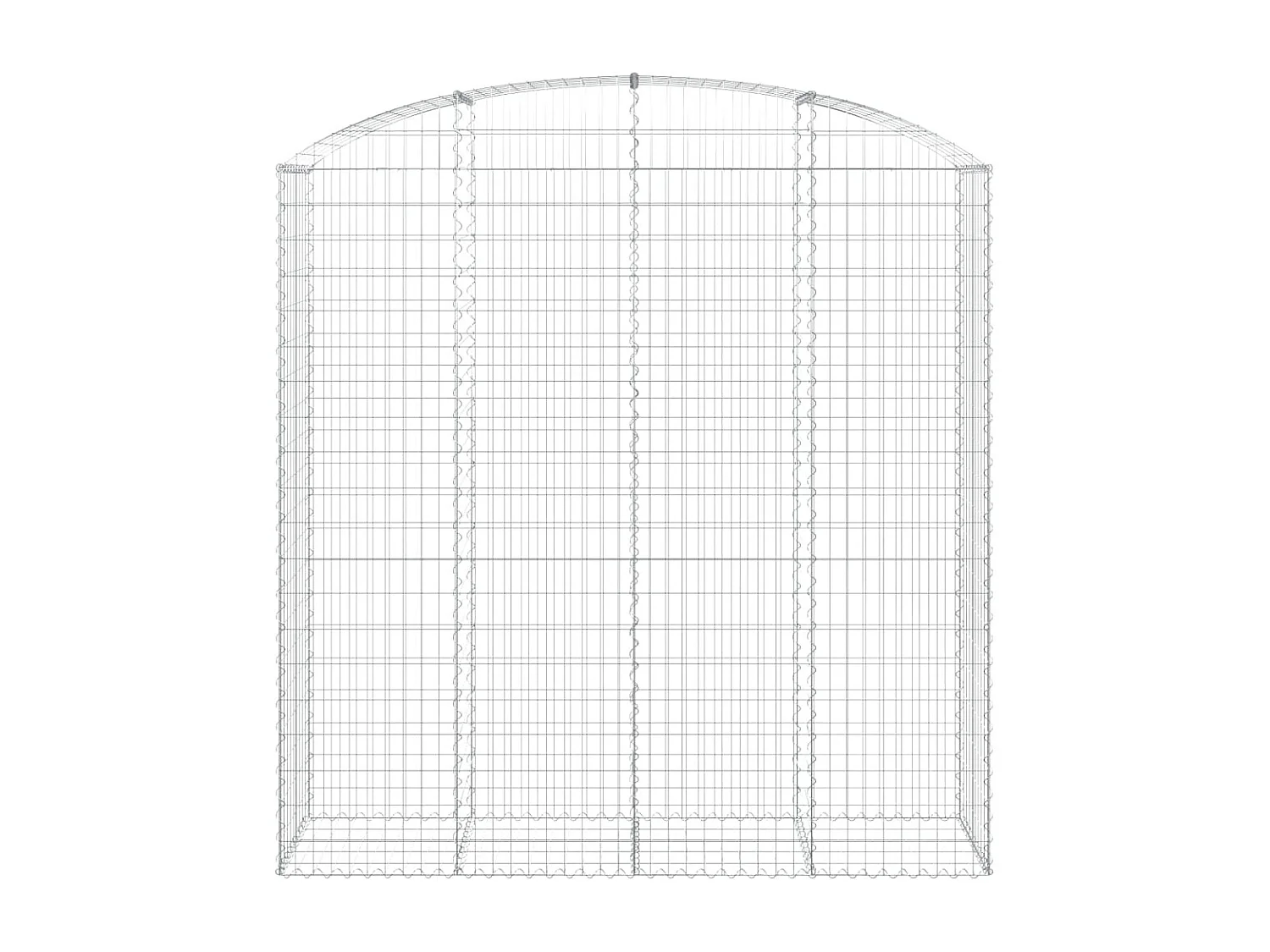 Panier de gabions arqué 200x50x200-220 Fer galvanisé