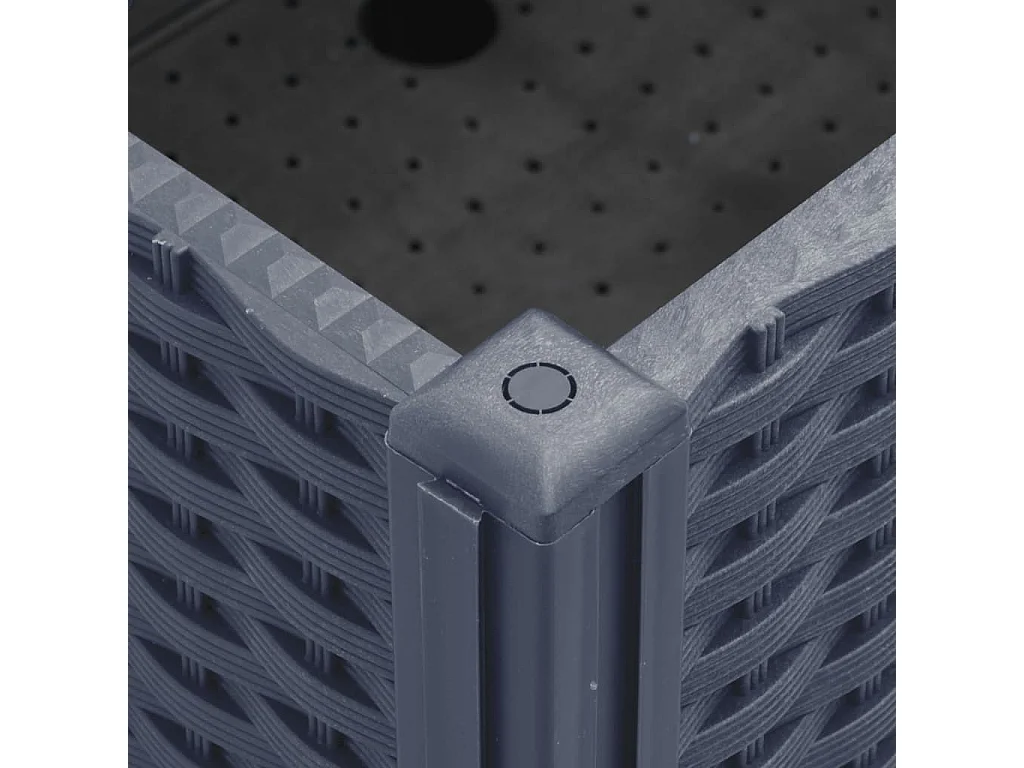 Jardinière à roulettes gris 160x50x54 PP