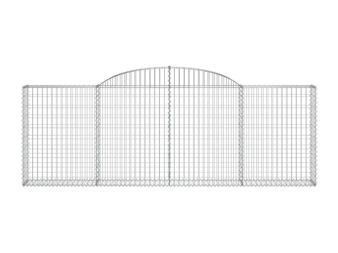 Paniers à gabions arqués 6 pcs 300x30x100-120 fer galvanisé
