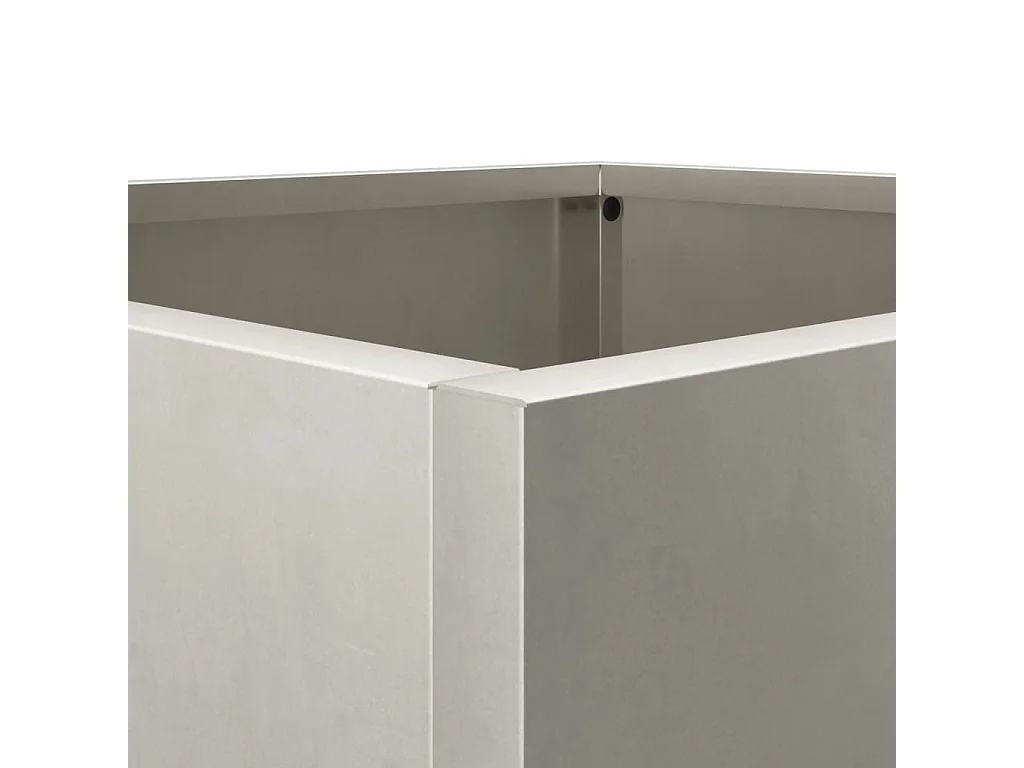 Jardinières 2 pcs argenté 32x30x29 acier inoxydable