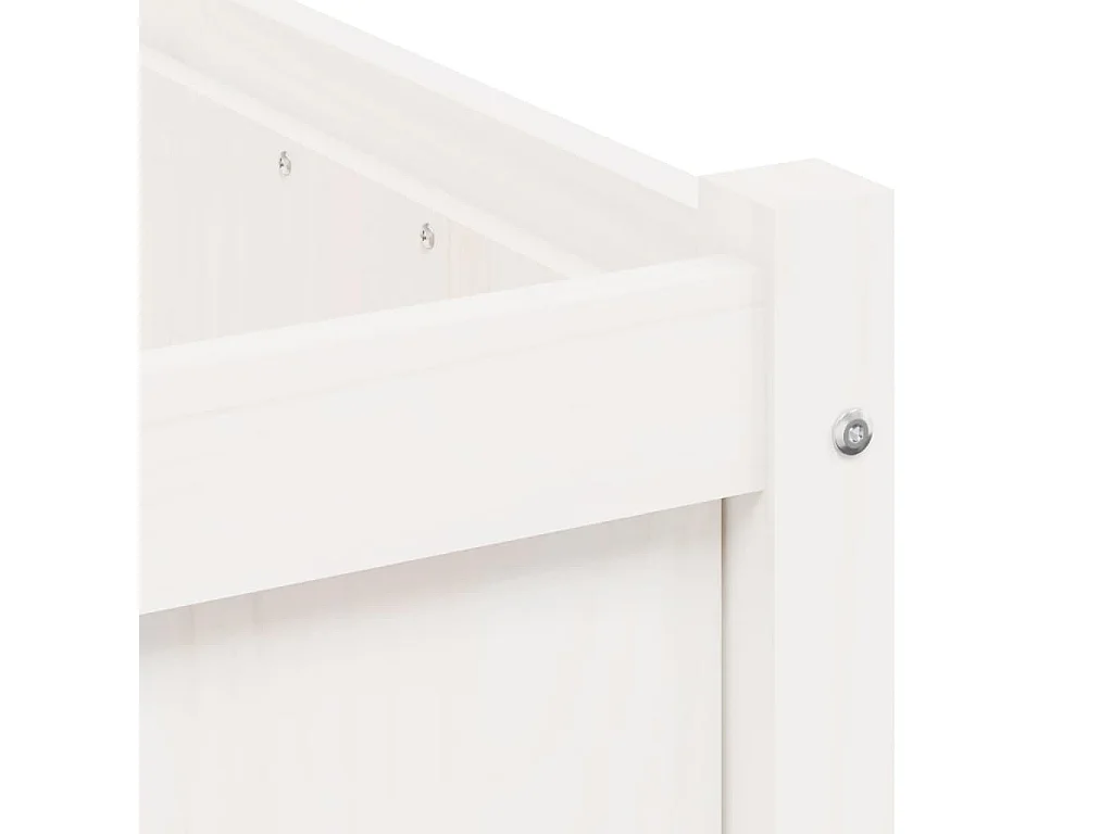 Jardinière d'extérieur blanc 60x60x60 bois de pin massif