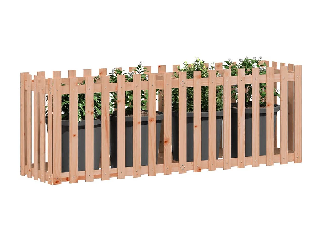 Lit surélevé de jardin design de clôture bois douglas massif