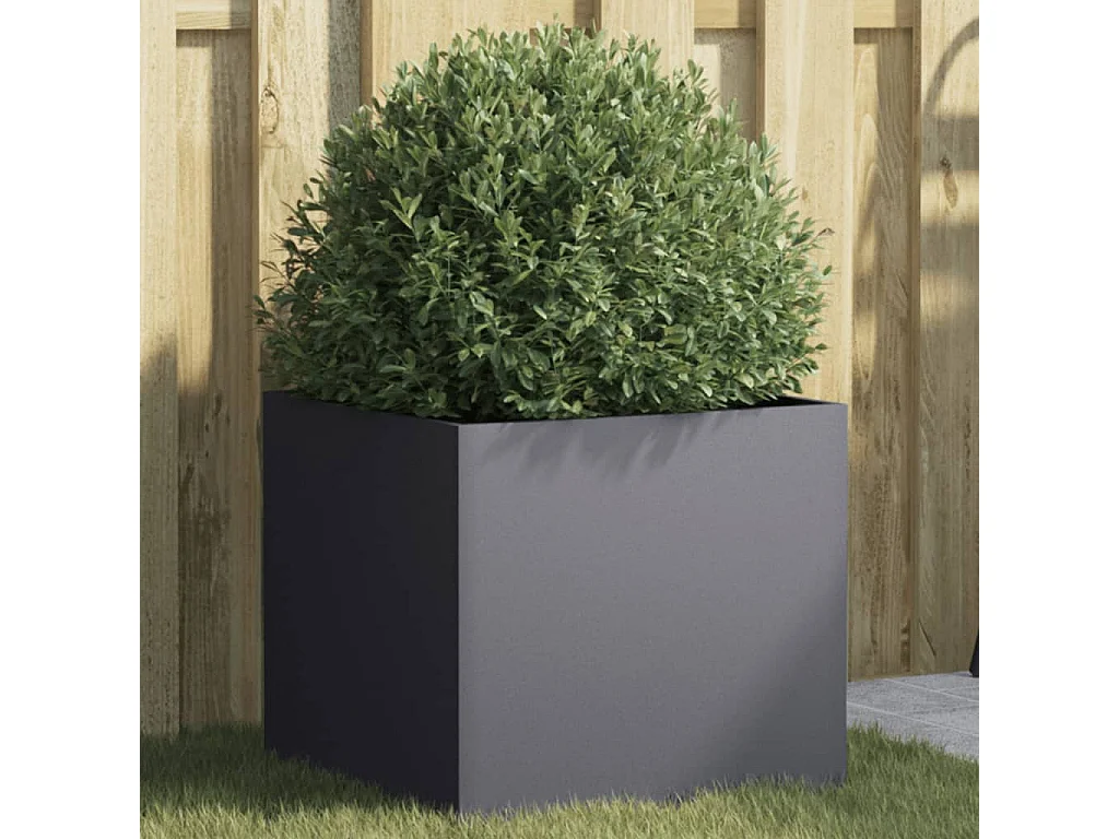 Jardinière anthracite 42x40x39 acier laminé à froid