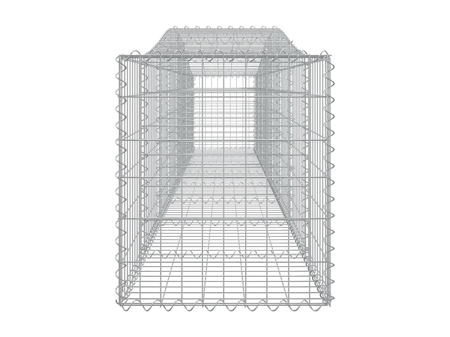 Paniers à gabions arqués 5 pcs 400x50x60-80 Fer galvanisé