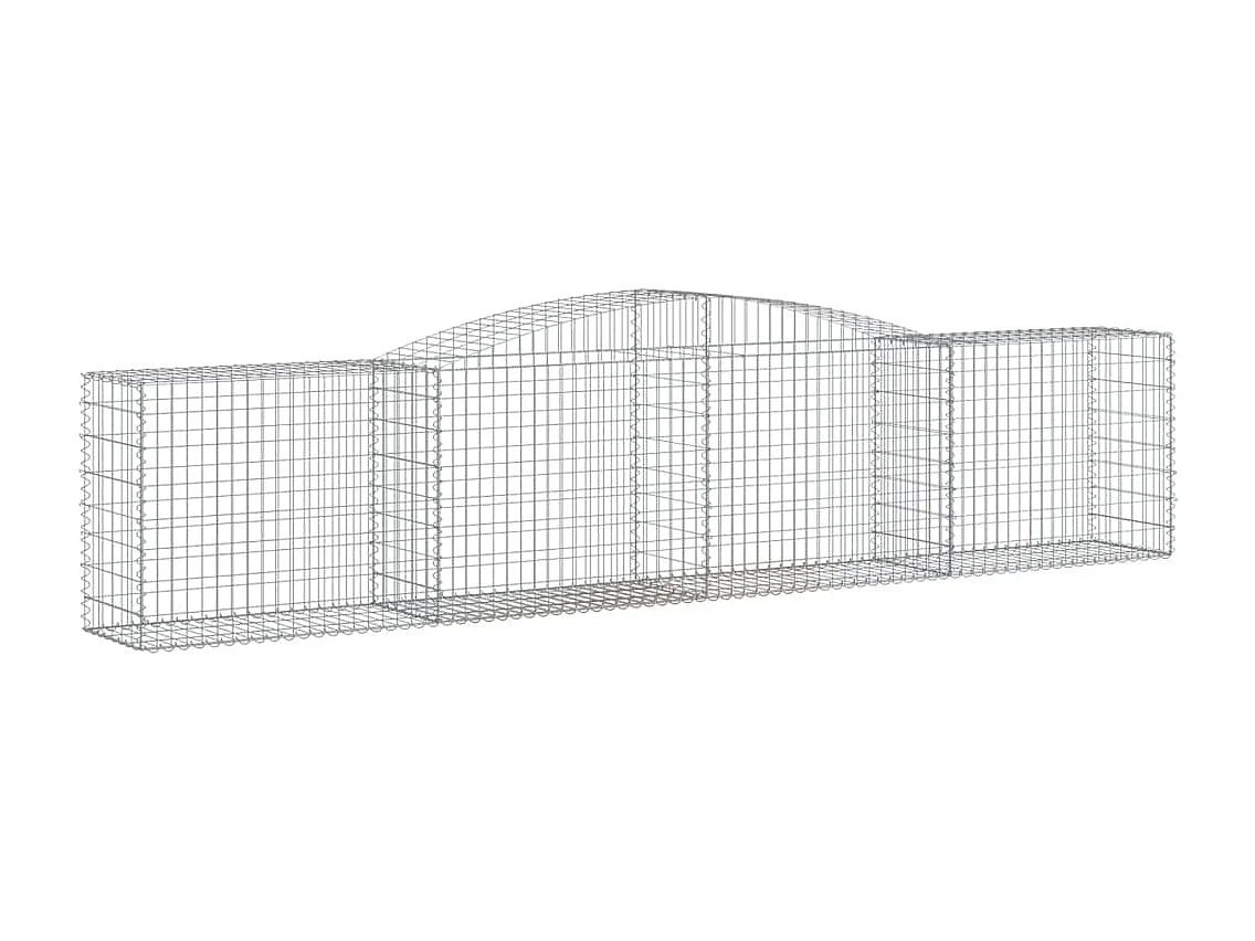 Paniers à gabions arqués 5 pcs 400x50x80-100 Fer galvanisé