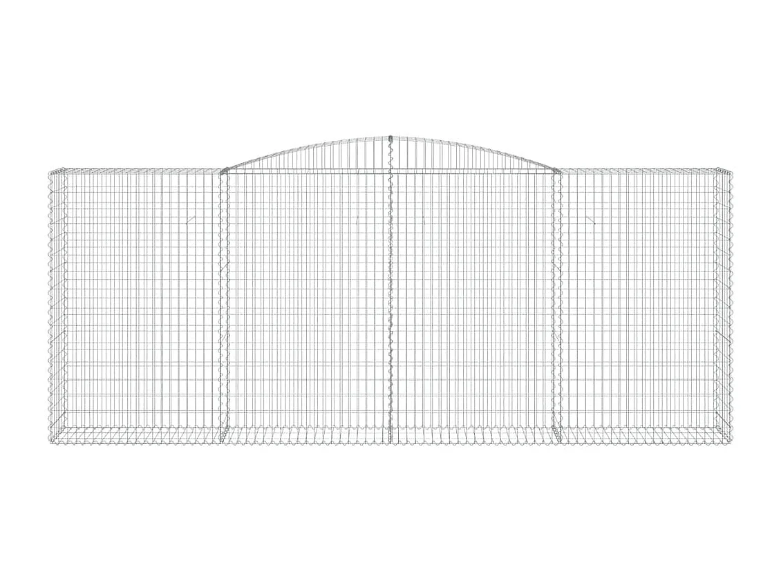 Paniers à gabions arqués 5 pcs 400x50x160-180 fer galvanisé