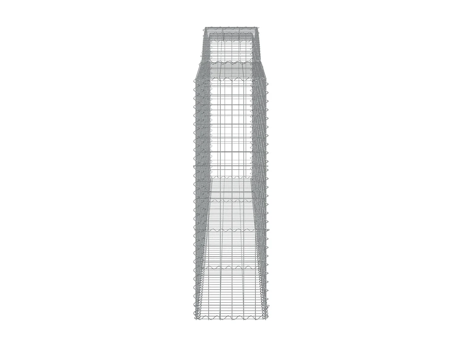 Paniers à gabions arqués 5 pcs 400x50x160-180 fer galvanisé