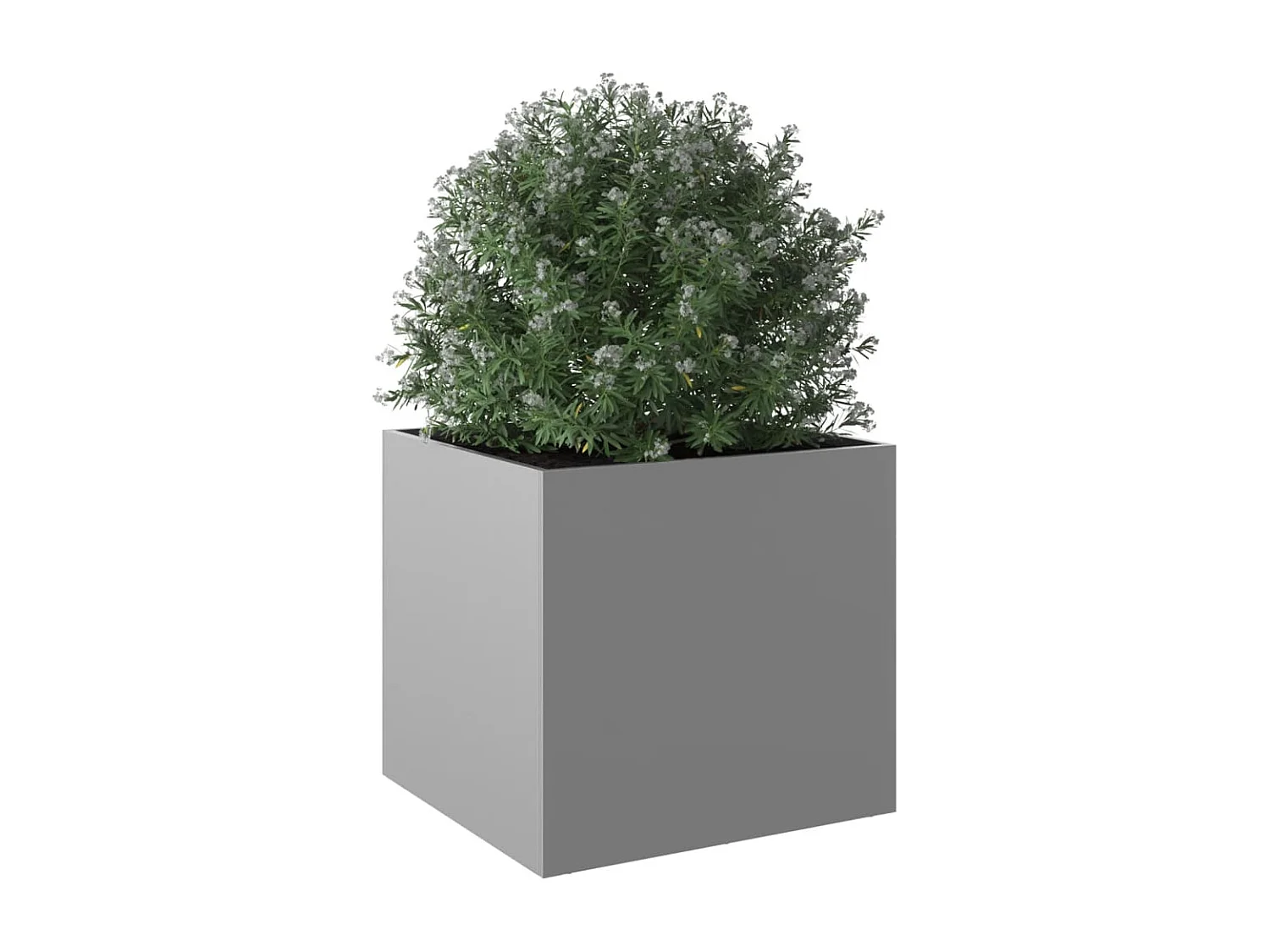 Jardinière argenté 49x47x46 acier galvanisé