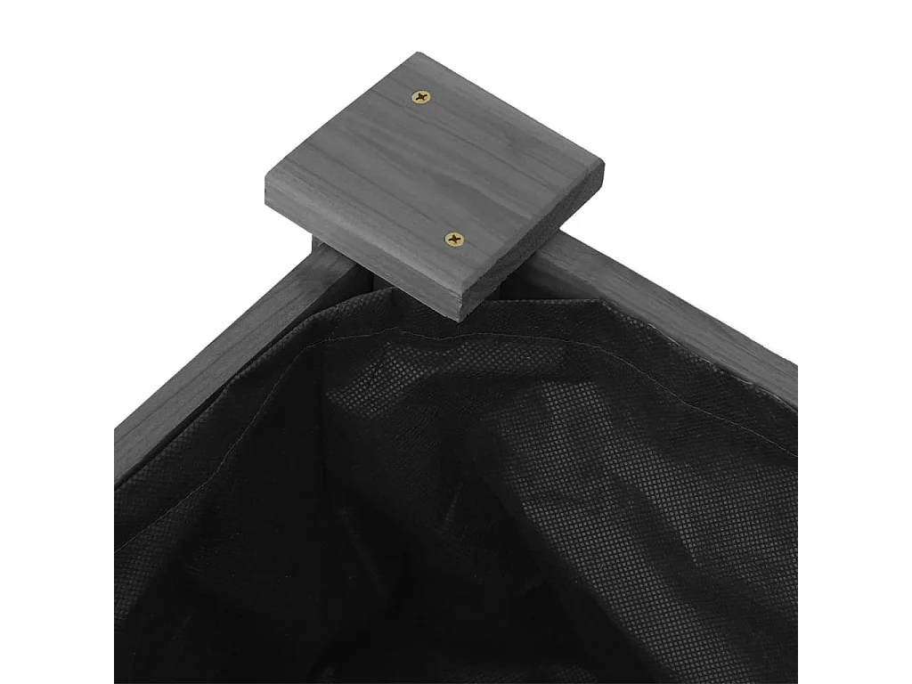 Lit surélevé de jardin doublure 120x45x25 bois massif sapin