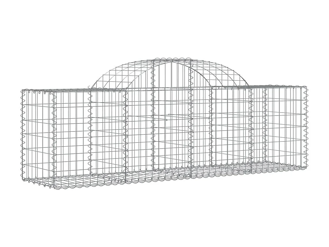 Paniers à gabions arqués 20 pcs 200x50x60-80 fer galvanisé