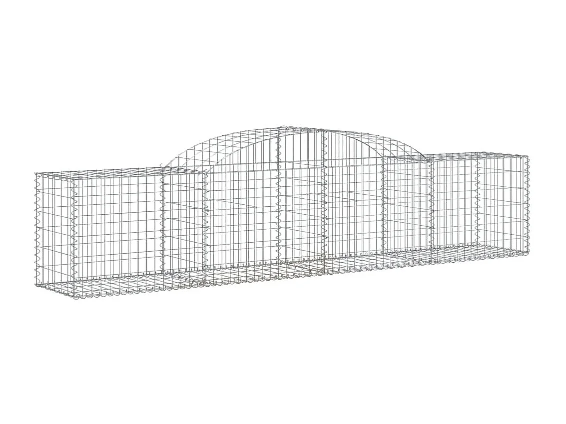 Paniers à gabions arqués 11 pcs 300x50x60-80 fer galvanisé