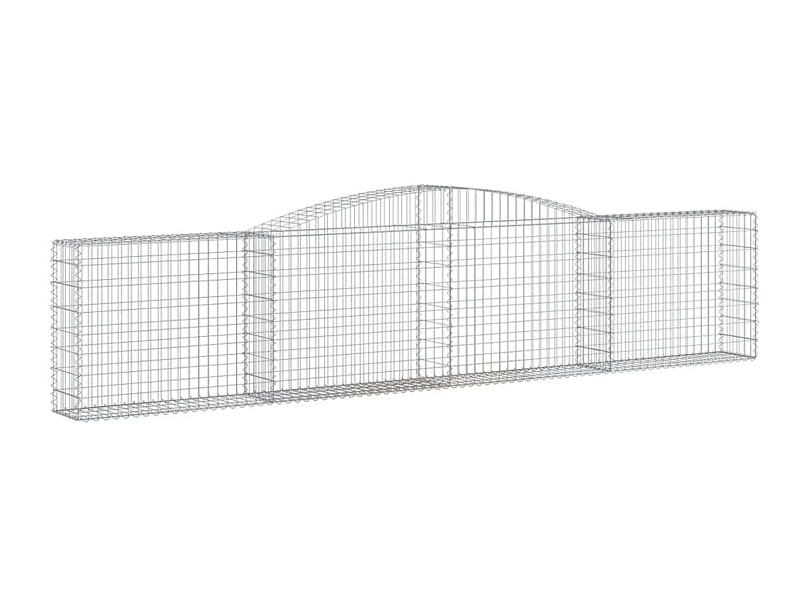 Paniers à gabions arqués 5 pcs 400x30x80-100 Fer galvanisé