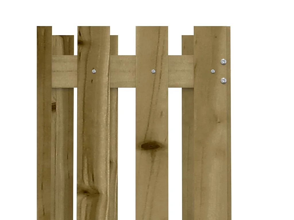 Jardinière avec design de clôture 70x70x70 pin imprégné