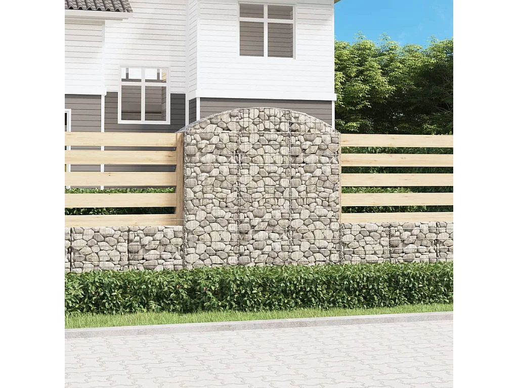 Panier de gabions arqué 150x50x160-180 Fer galvanisé