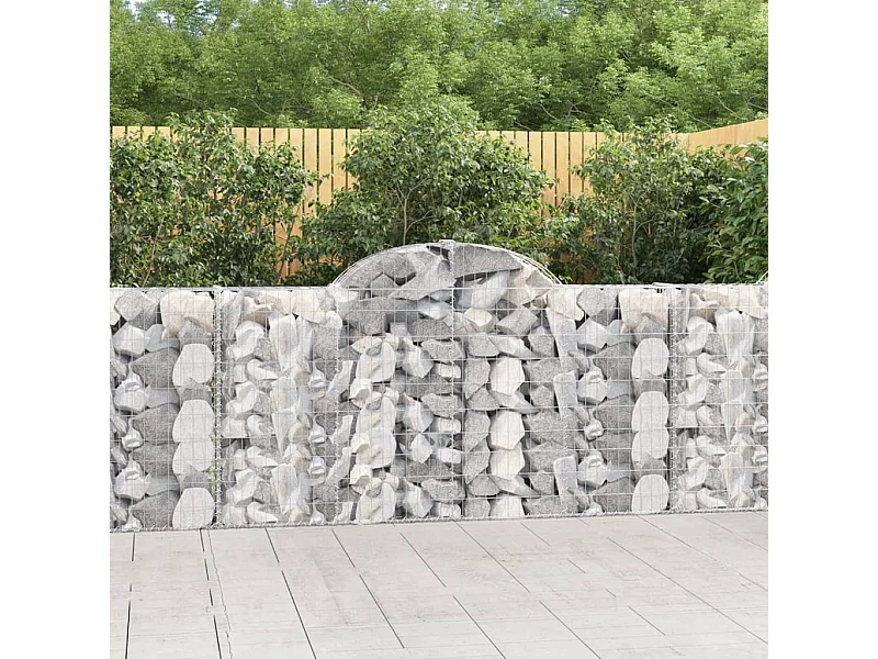 Panier de gabions arqué 200x30x100-120 Fer galvanisé