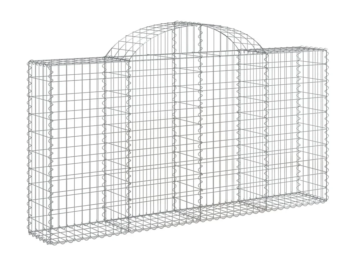 Panier de gabions arqué 200x30x100-120 Fer galvanisé