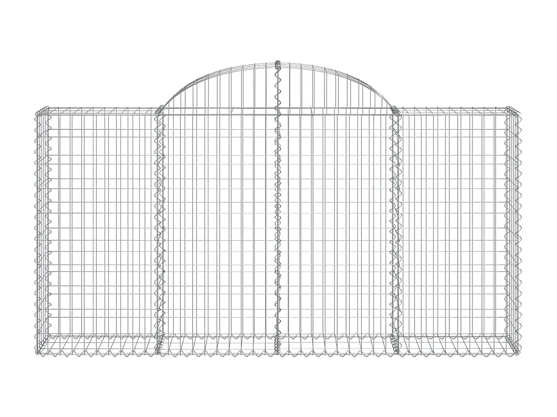 Panier de gabions arqué 200x30x100-120 Fer galvanisé