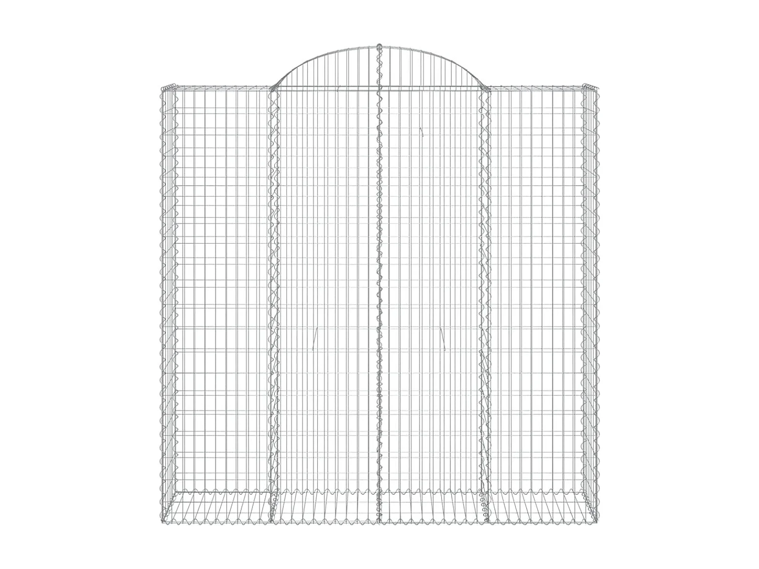 Panier de gabions arqué 200x50x200-220 Fer galvanisé
