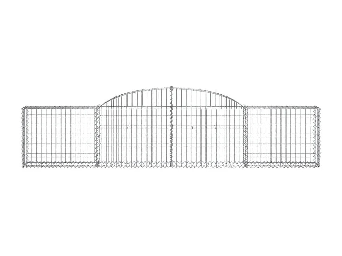 Paniers à gabions arqués 3 pcs 300x30x60-80 Fer galvanisé