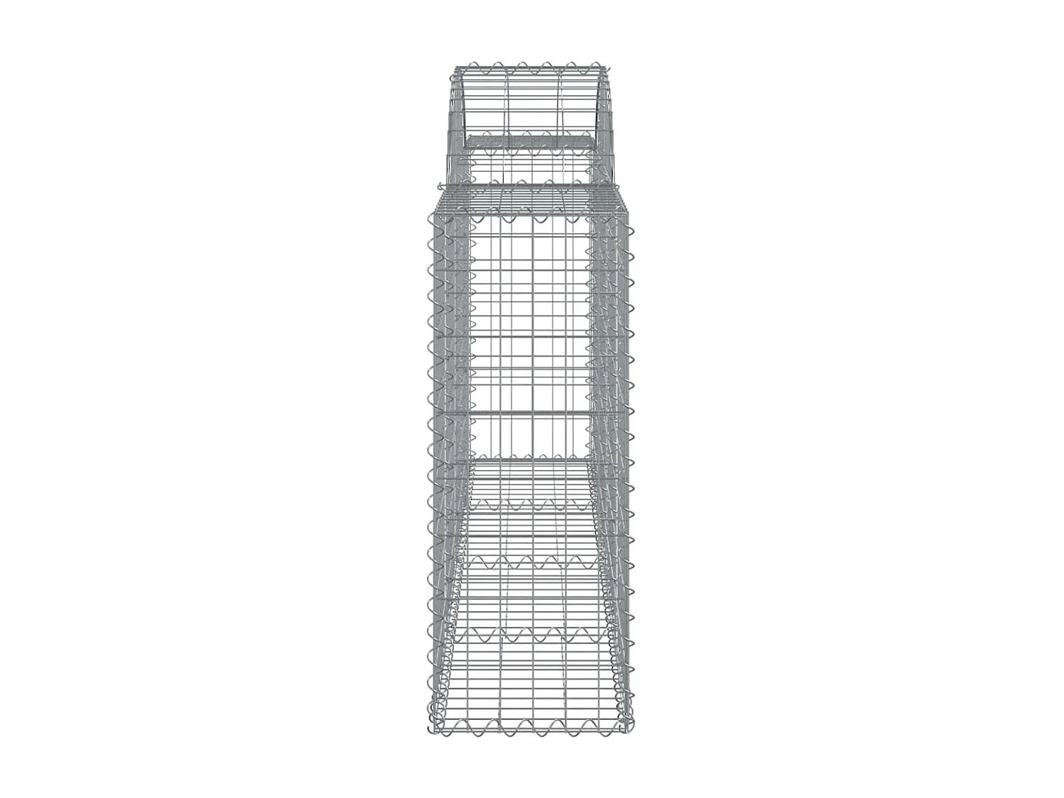 Paniers à gabions arqués 2 pcs 200x30x80-100 Fer galvanisé