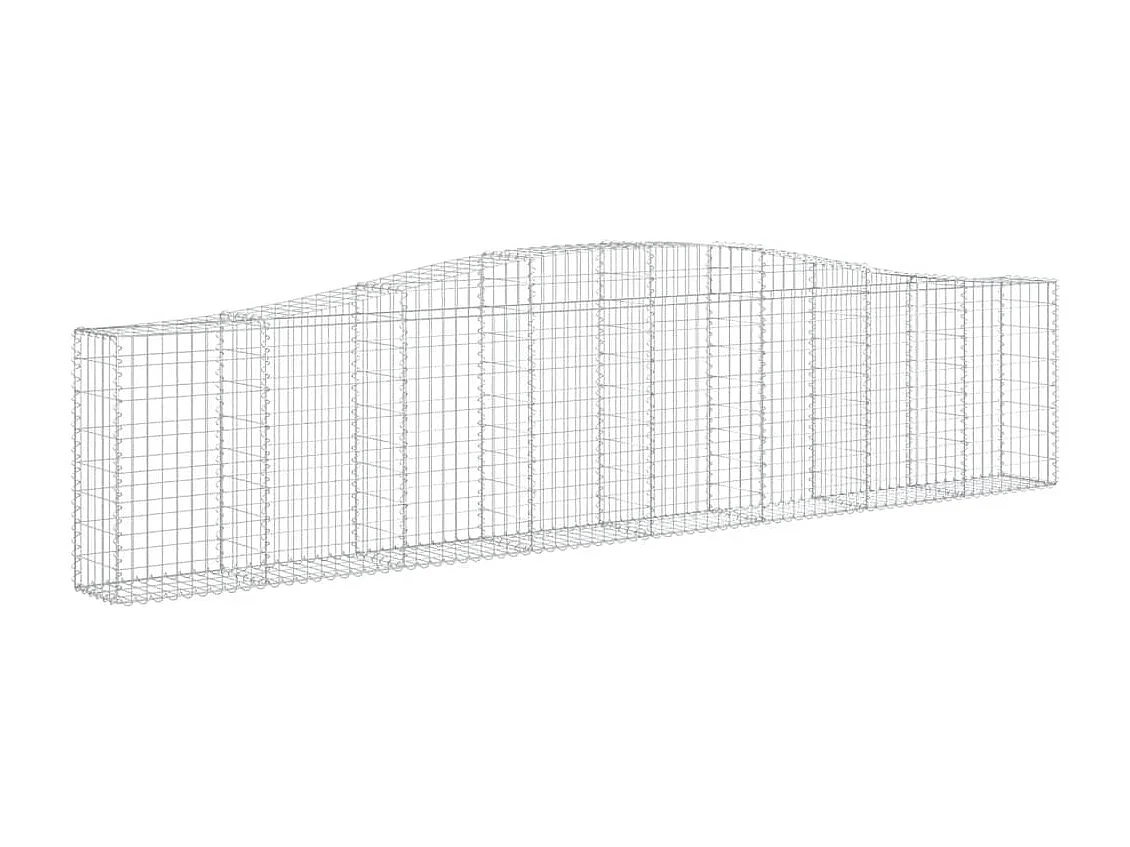 Paniers à gabions arqués 7 pcs 400x30x80-100 Fer galvanisé