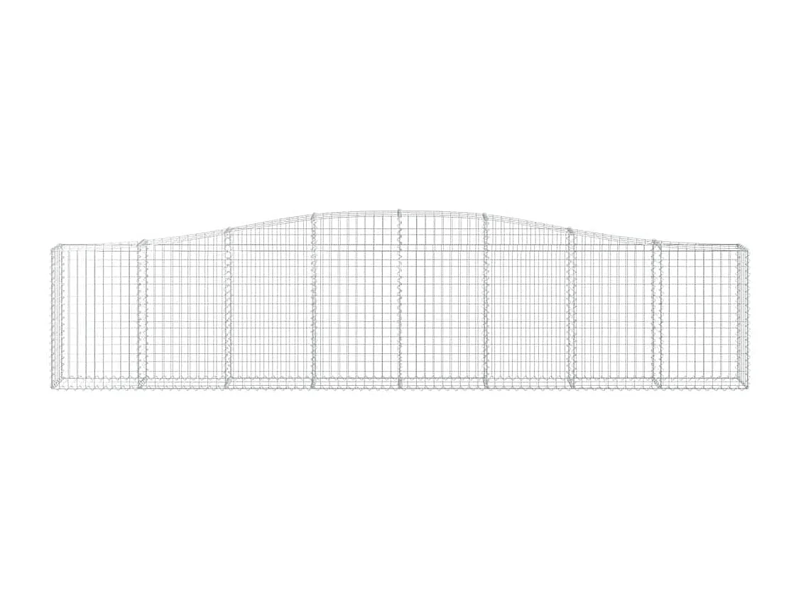 Paniers à gabions arqués 7 pcs 400x30x80-100 Fer galvanisé