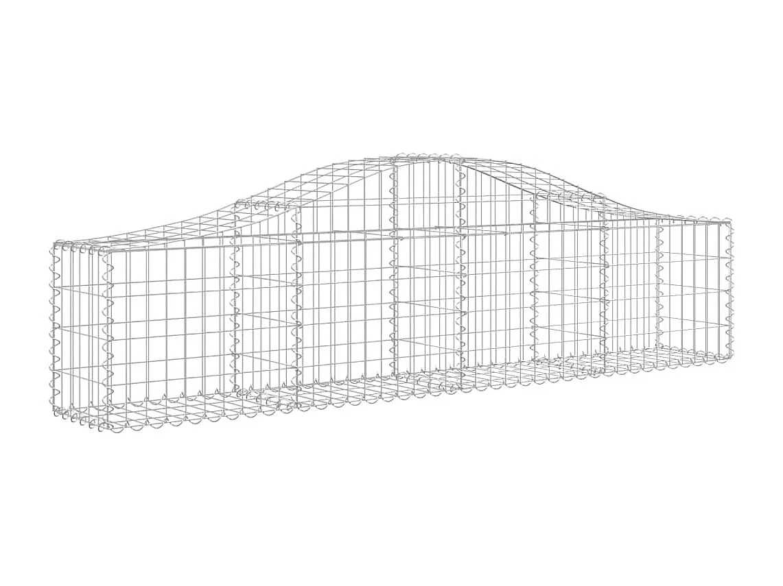 Paniers à gabions arqués 7 pcs 200x30x40-60 Fer galvanisé