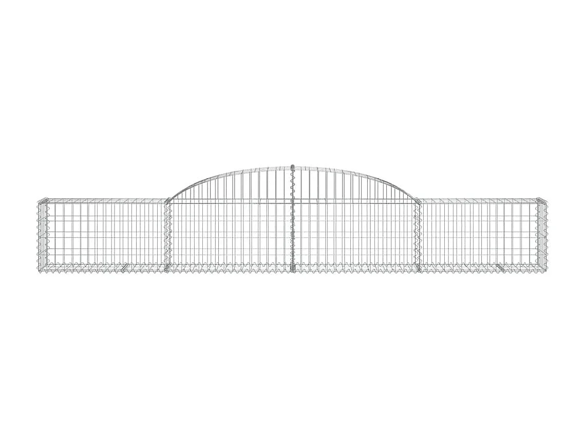 Paniers à gabions arqués 2 pcs 300x30x40-60 fer galvanisé