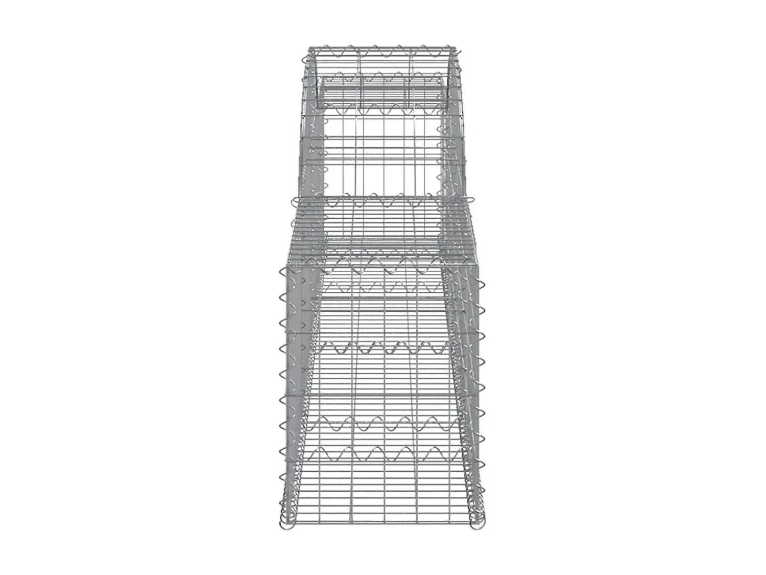 Paniers à gabions arqués 2 pcs 300x30x40-60 fer galvanisé