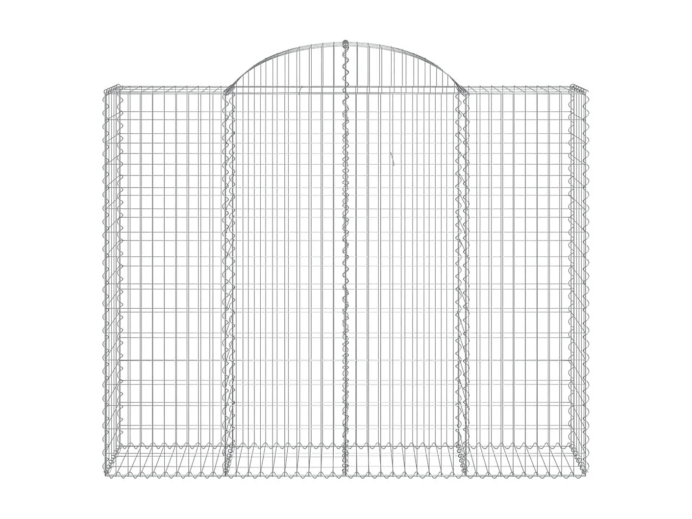 Paniers à gabions arqués 4 pcs 200x50x160-180 Fer galvanisé