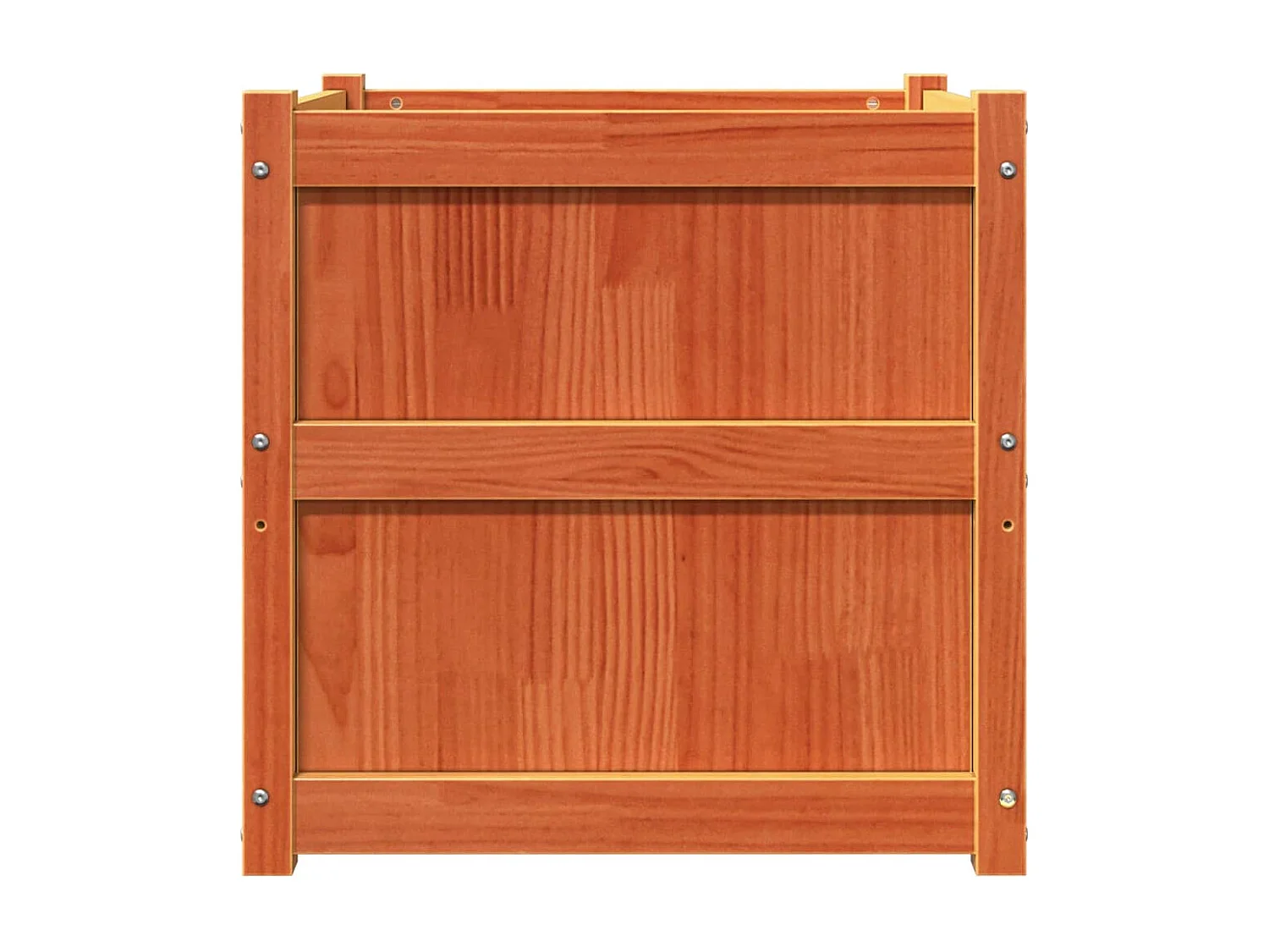 Jardinière marron 60x60x60 bois de pin massif