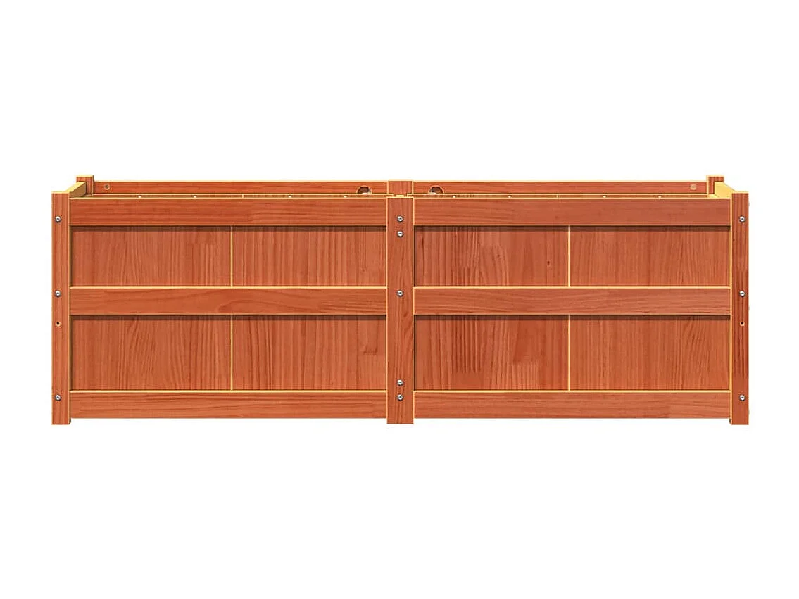 Jardinière marron 150x50x50 bois de pin massif