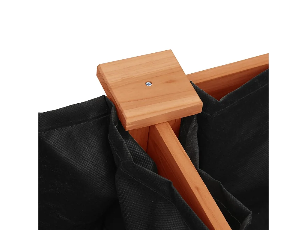 Jardinière avec doublure marron 161x45x76 bois massif sapin