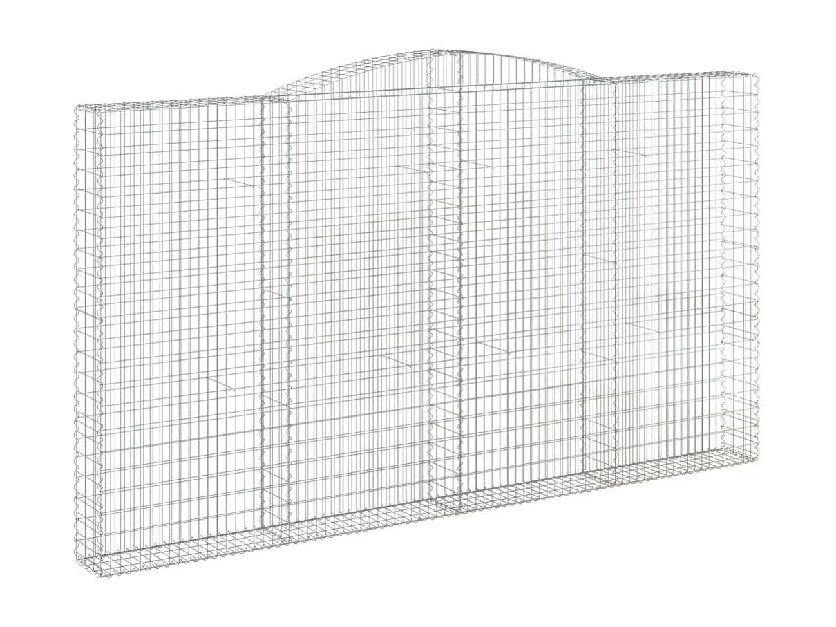 Paniers à gabions arqués 3 pcs 400x30x220-240 Fer galvanisé