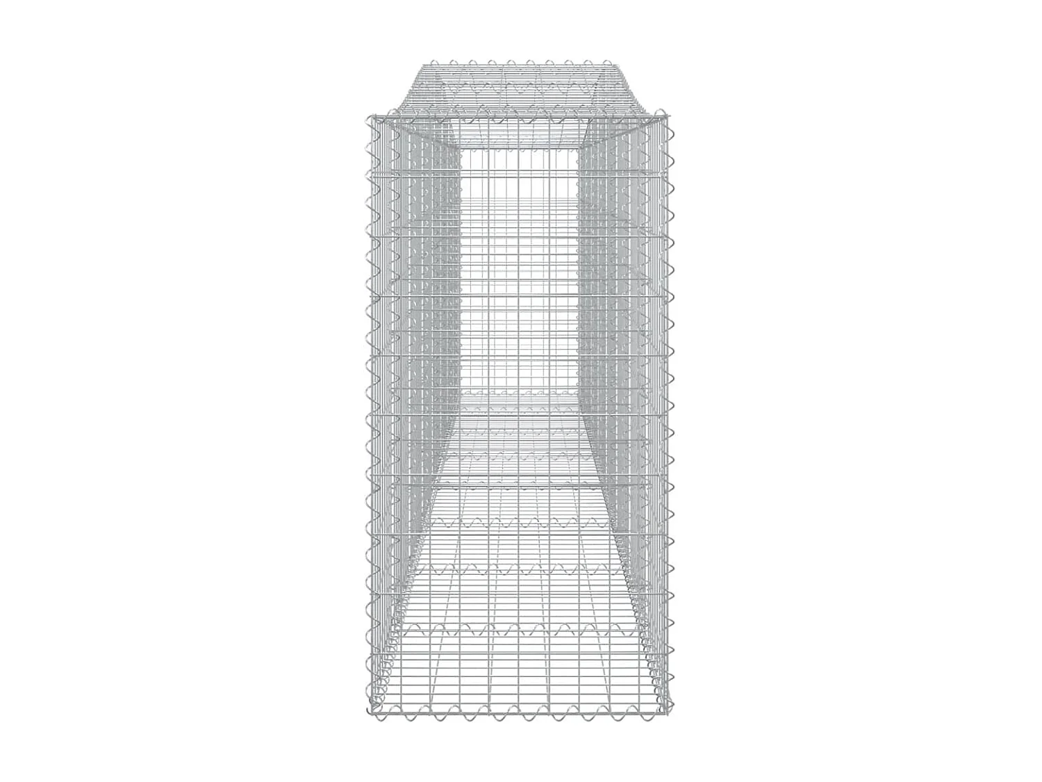 Paniers à gabions arqués 15 pcs 400x50x100-120 Fer galvanisé