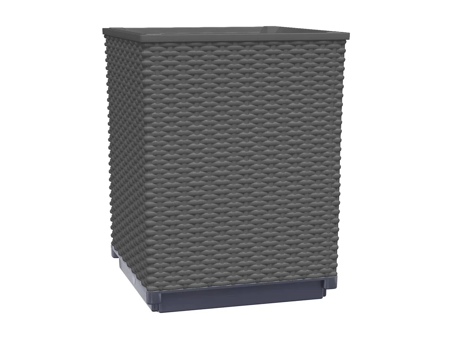 Jardinières 2 pcs noir 30x30x37 polypropylène