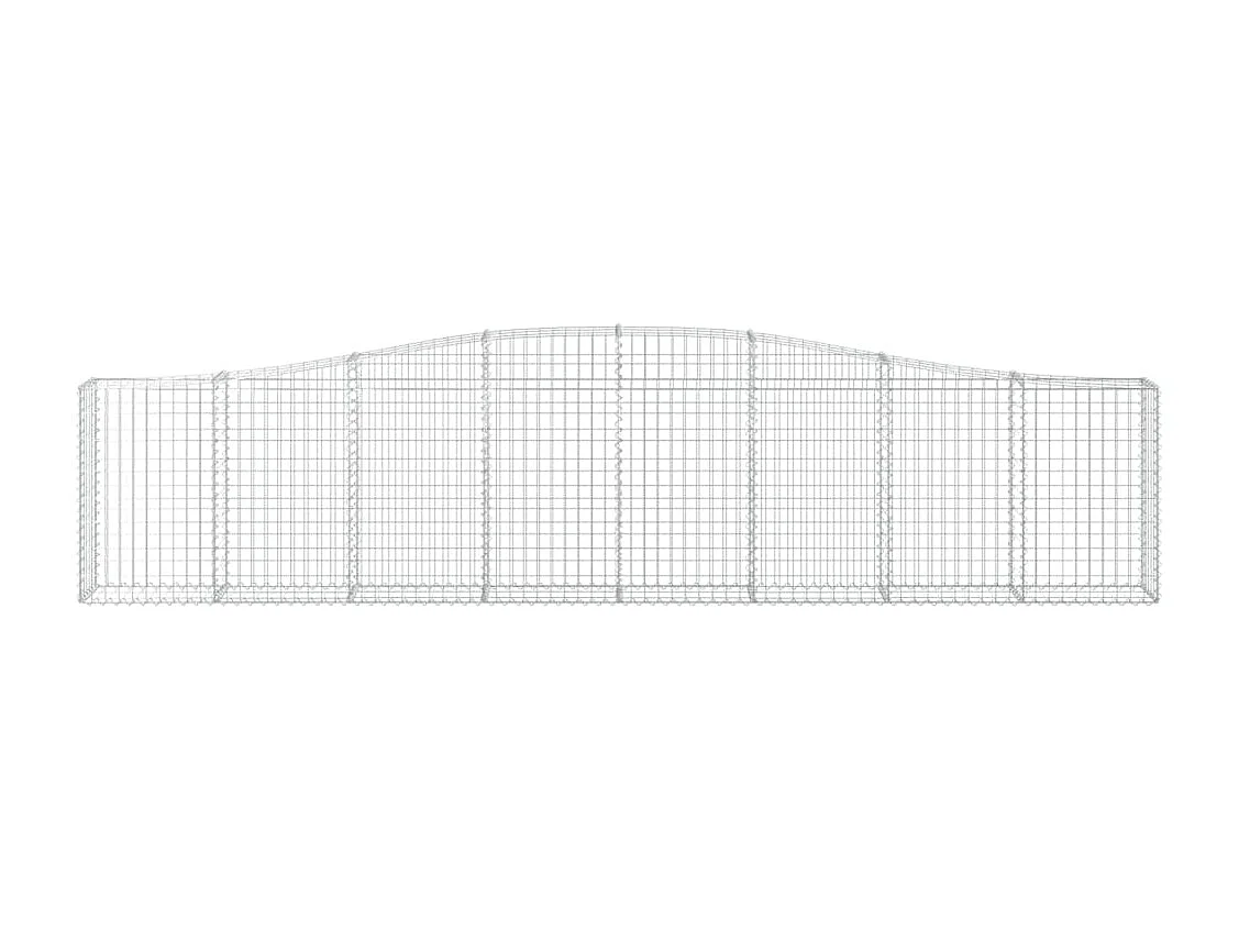 Paniers à gabions arqués 8 pcs 400x30x80-100 Fer galvanisé